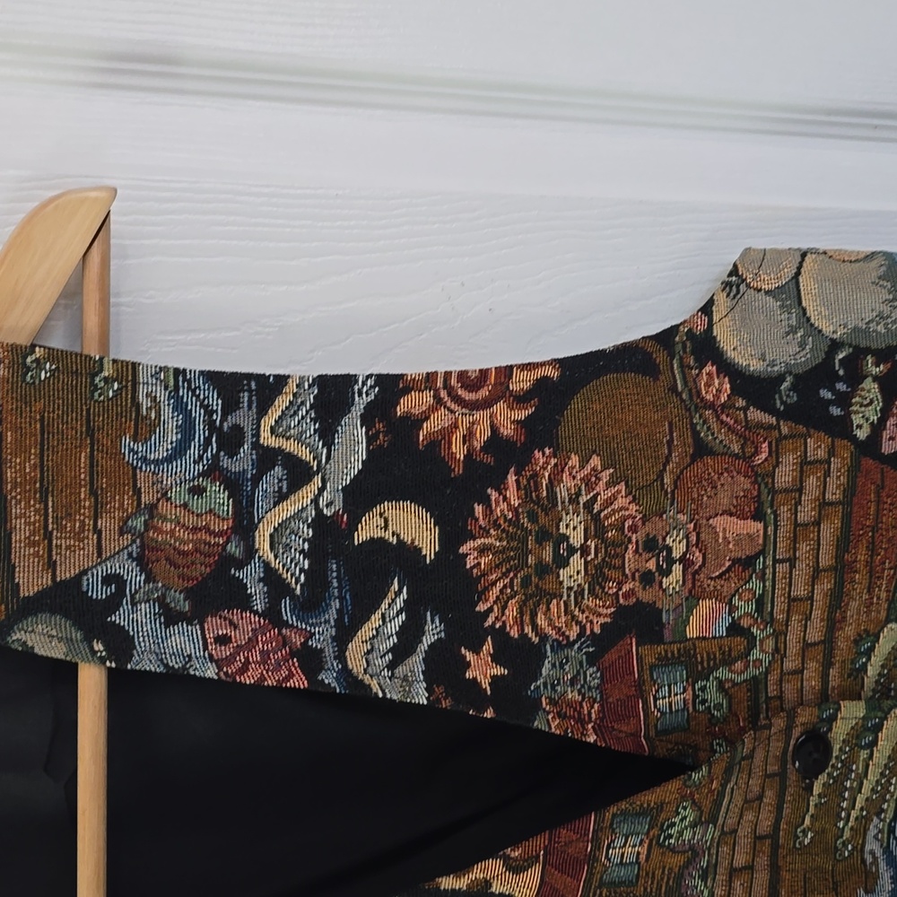 Vintage Facets By Mirrors Noah's Ark Tapestry Vest Multi Color Size Medium - Picture 6 of 14